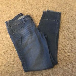 Hollister distressed at bottom jeggings